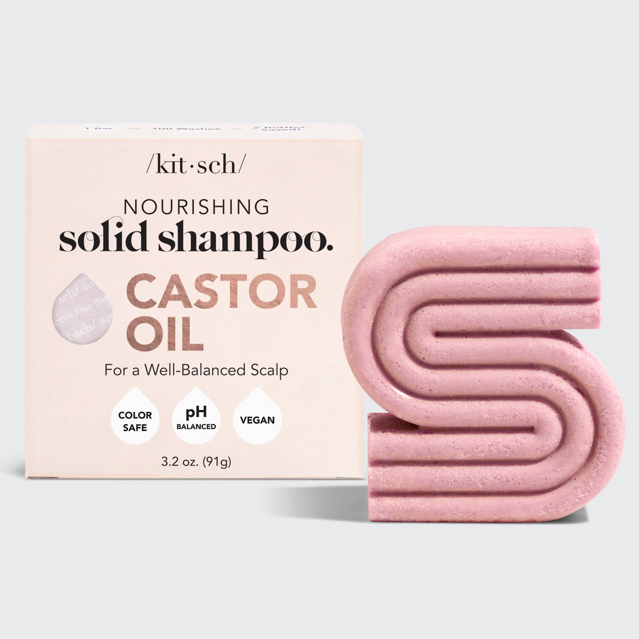 kitsch-nourishing-castor-oil-shampoo-conditioner-caddy-bundle-festes-pflege-bund image 4