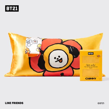 kitsch-x-bt21-satin-kopfkissenbezug-chimmy-king image 1