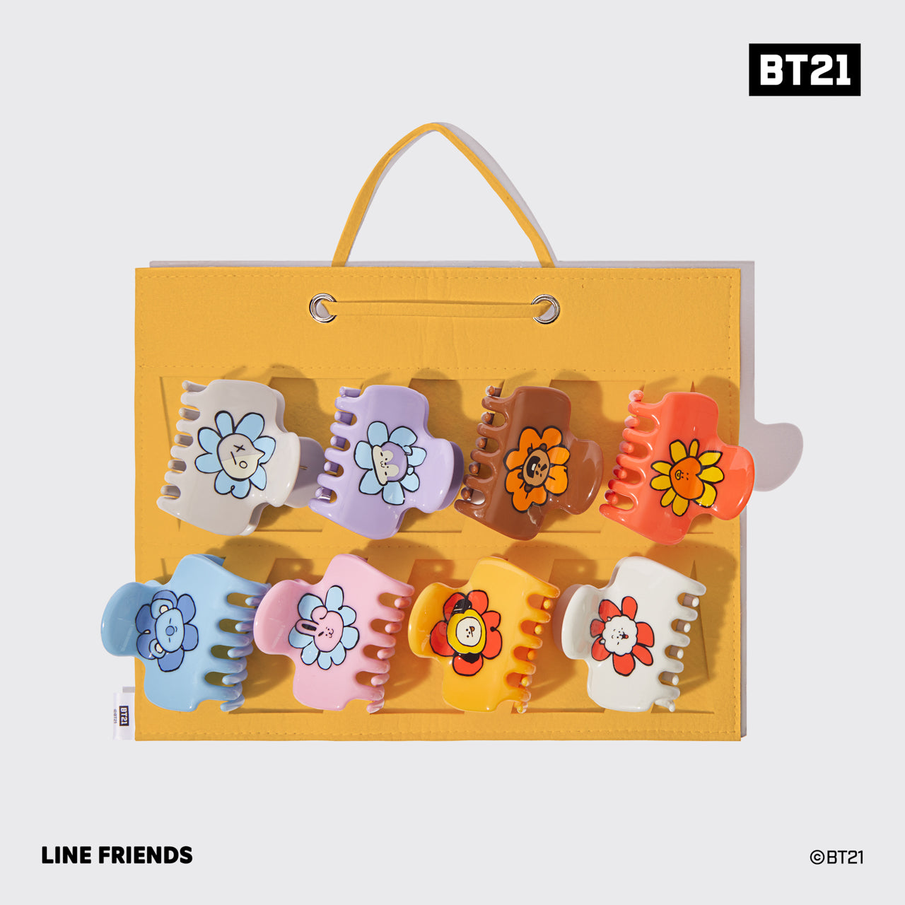 kitsch-bt21-claw-clip-organizer-aufbewahrung-f-r-bis-zu-8-gro-e-haarklammern image 3