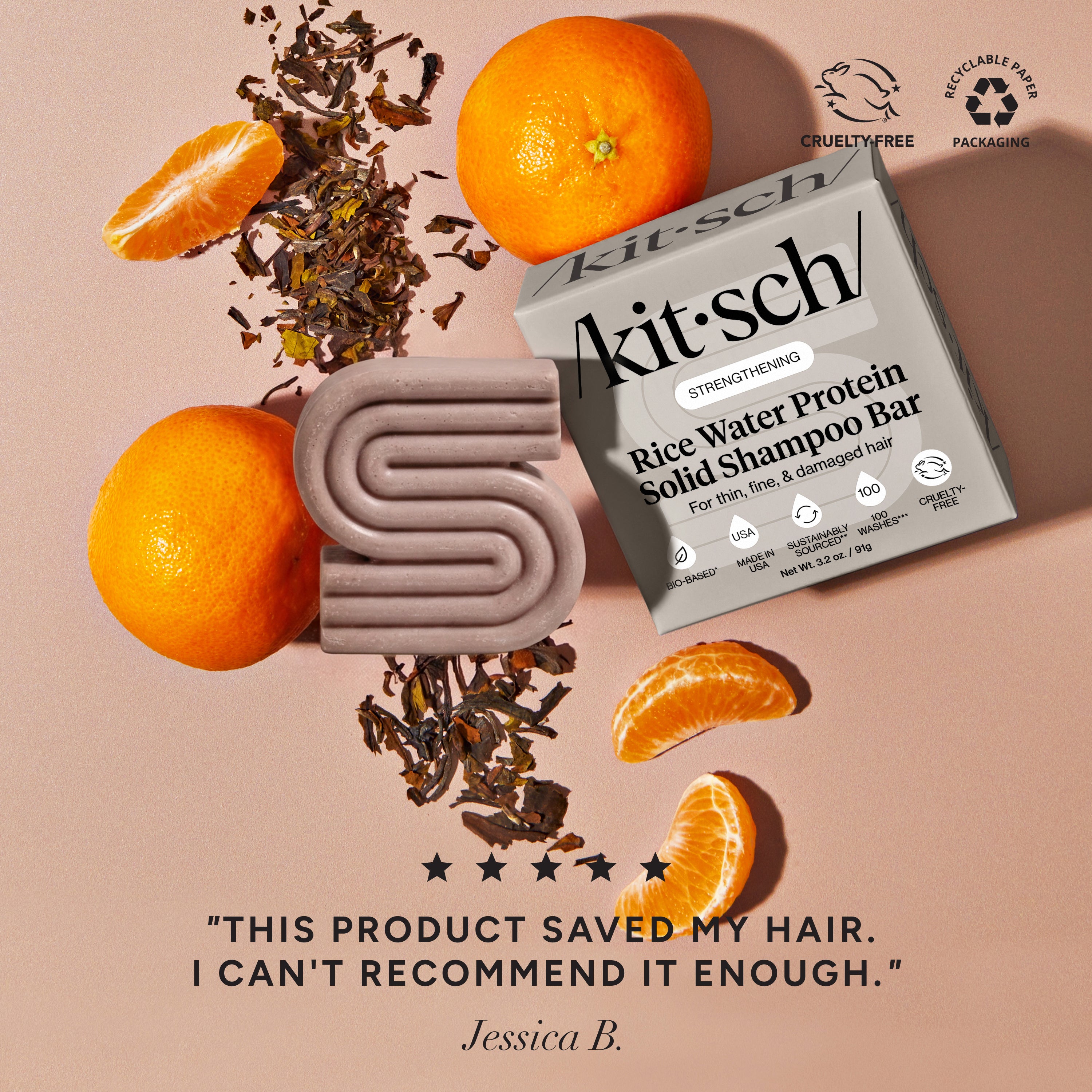 kitsch-leave-in-conditioner-rice-water-shampoo-conditioner-bundle-repair-set image 3