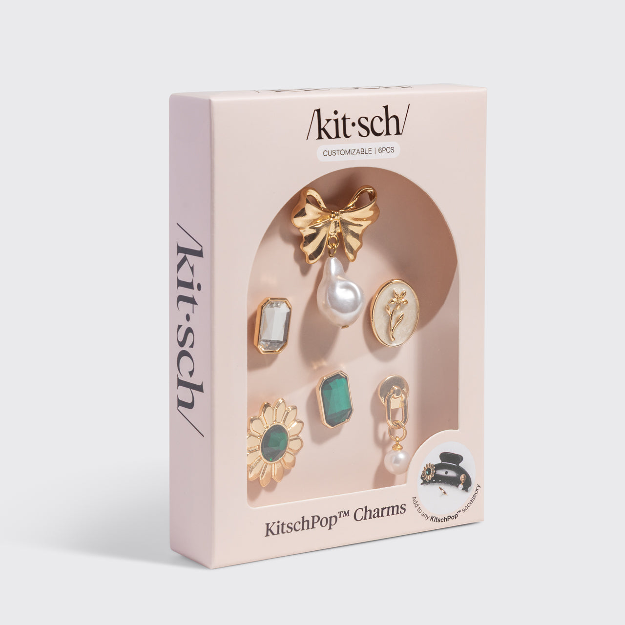kitsch-kitschpop-charms-vintage-emerald-6-wechsel-charms-gr-n-gold image 4