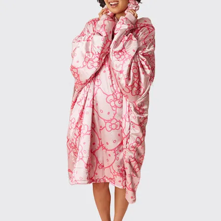 kitsch-x-hello-kitty-satin-glazey-pink-kitty-faces-gewichtete-wellness-decke-mit image 1