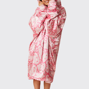 kitsch-x-hello-kitty-satin-glazey-pink-kitty-faces-gewichtete-wellness-decke-mit image 4