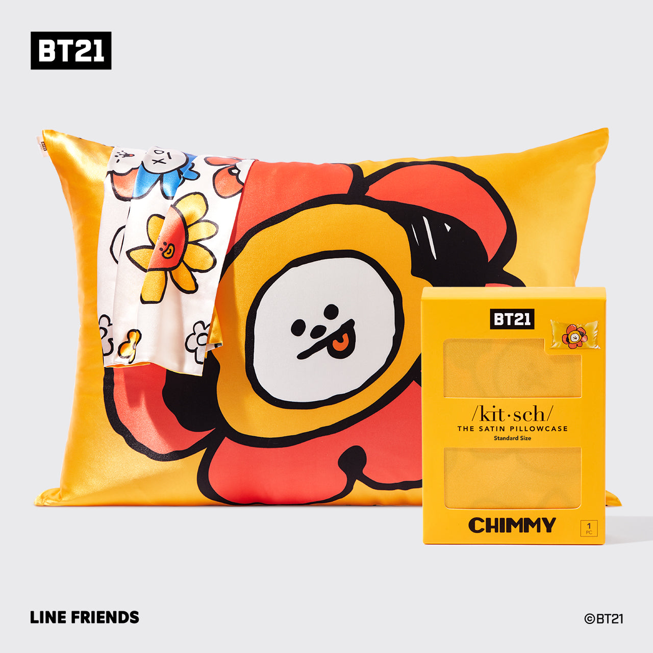 kitsch-x-bt21-satin-kopfkissenbezug-chimmy-standard image 2