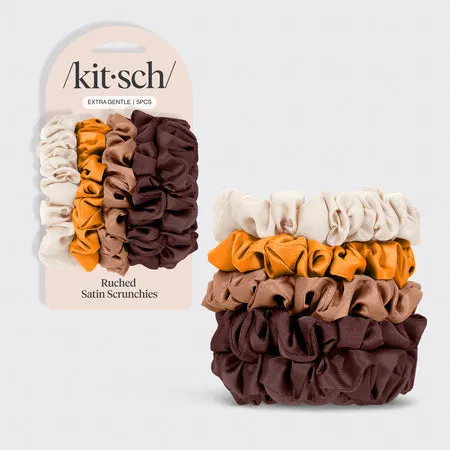 kitsch-sedona-satin-petite-scrunchies-satin-haargummis-5er-set image 1
