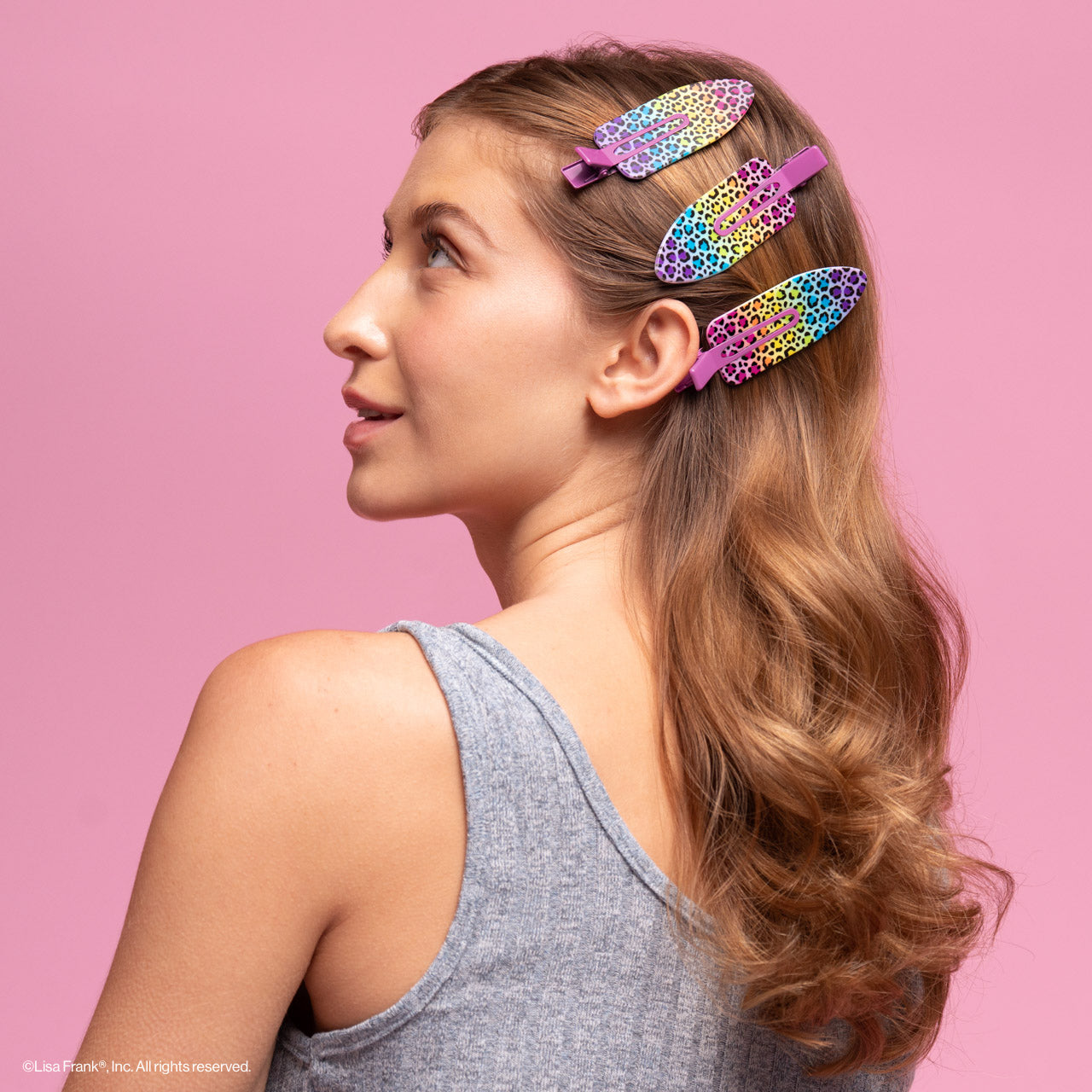 lisa-frank-x-kitsch-xl-creaseless-clips-rainbow-leopard image 3