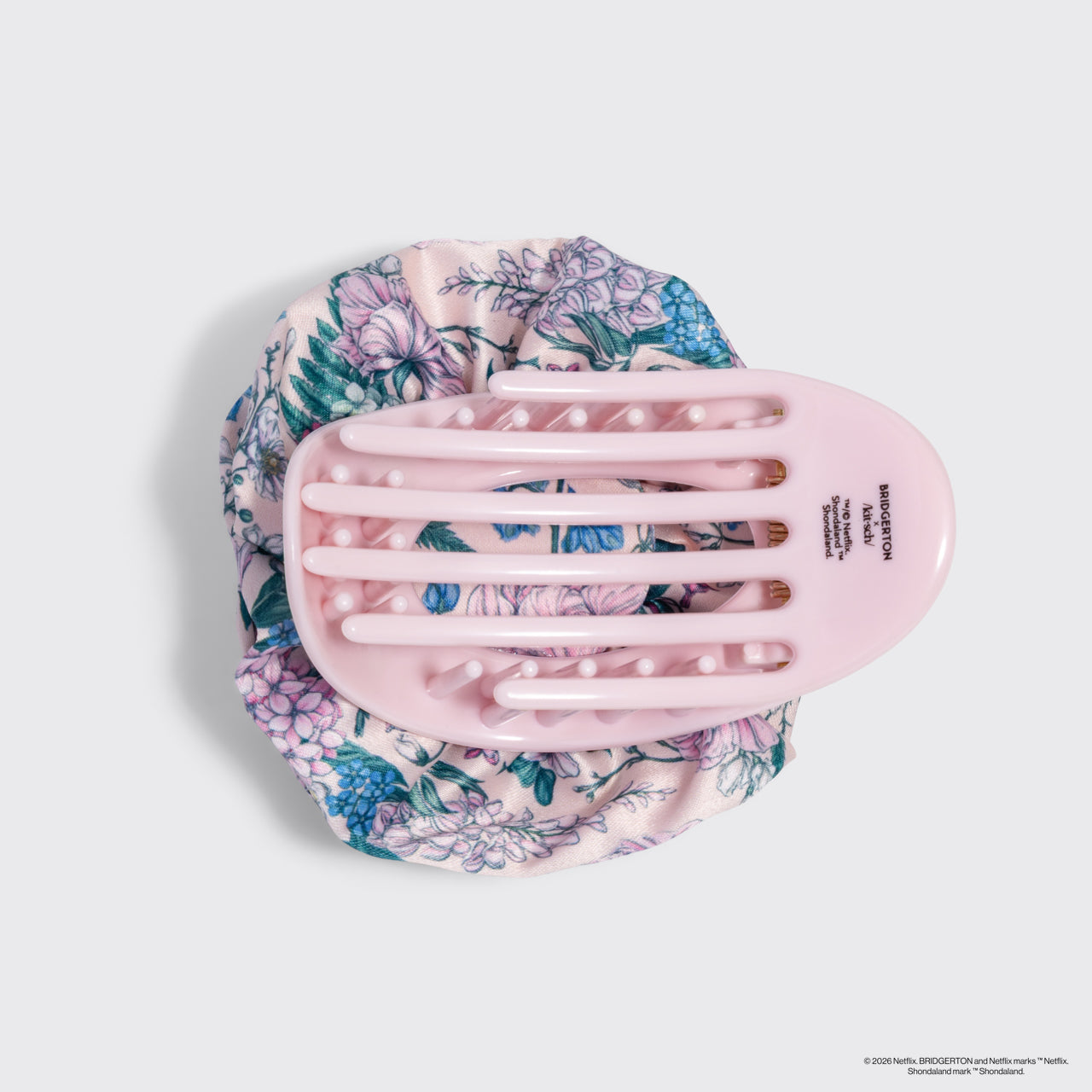 bridgerton-x-kitsch-satin-rosette-medium-flat-cloud-clip-wisteria image 6