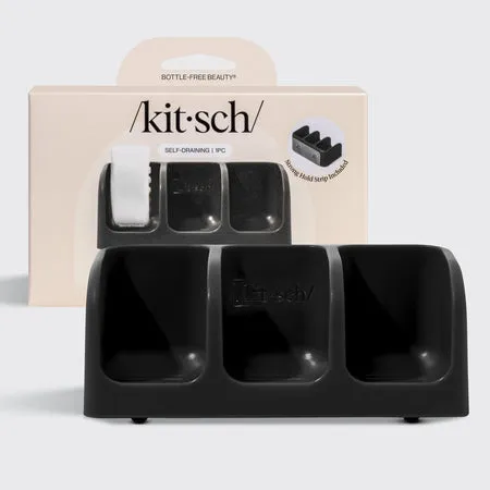 kitsch-self-draining-soap-dish-schwarz-seifenschale-f-r-3-riegel image 1