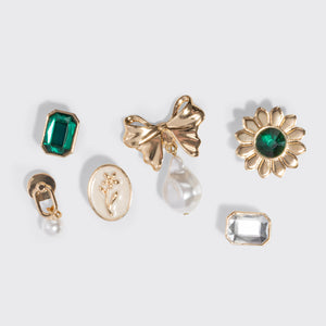 kitsch-kitschpop-charms-vintage-emerald-6-wechsel-charms-gr-n-gold image 8