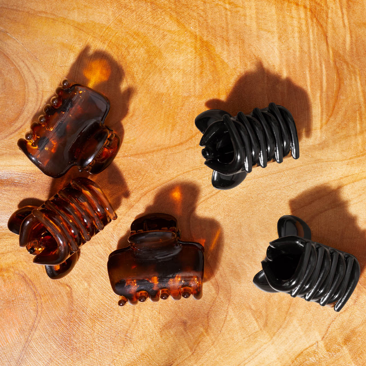 kitsch-cloud-claw-clips-6er-set-mini-black-tort image 5