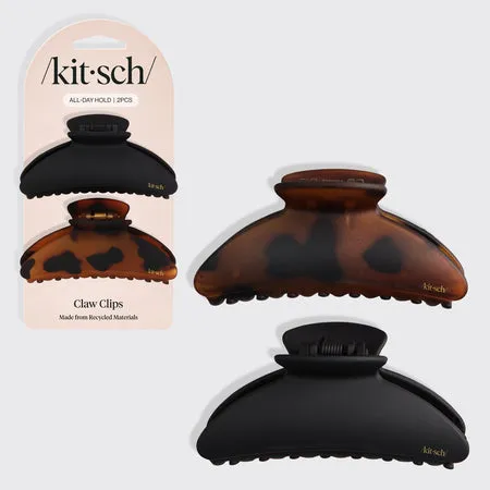 kitsch-black-tort-curved-haarspangen-2er-set-medium-9-cm image 1