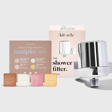 kitsch-shower-filter-shampoo-conditioner-4tlg-set-chrome image 1