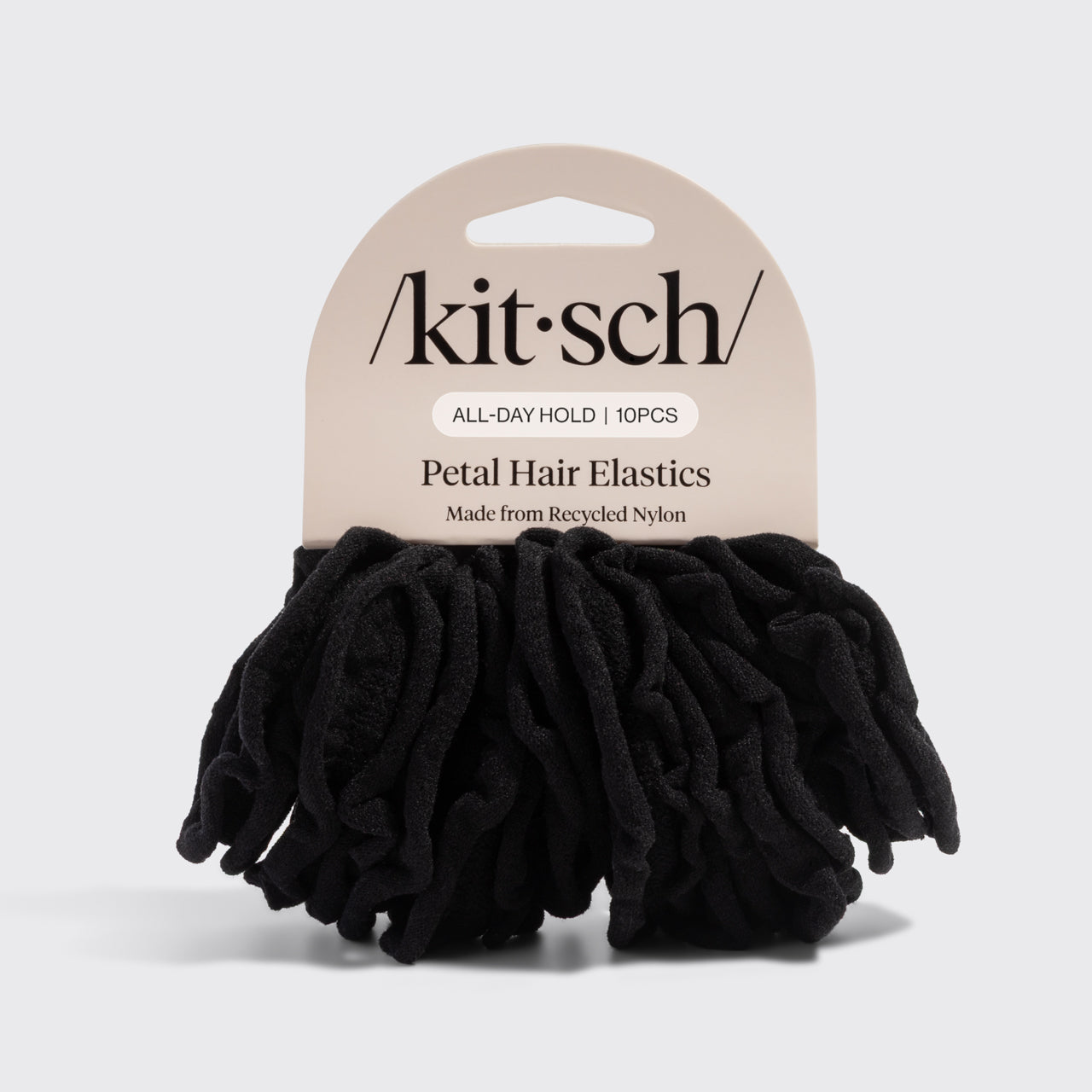 kitsch-black-petal-haargummis-bl-ten-design-in-schwarz image 6