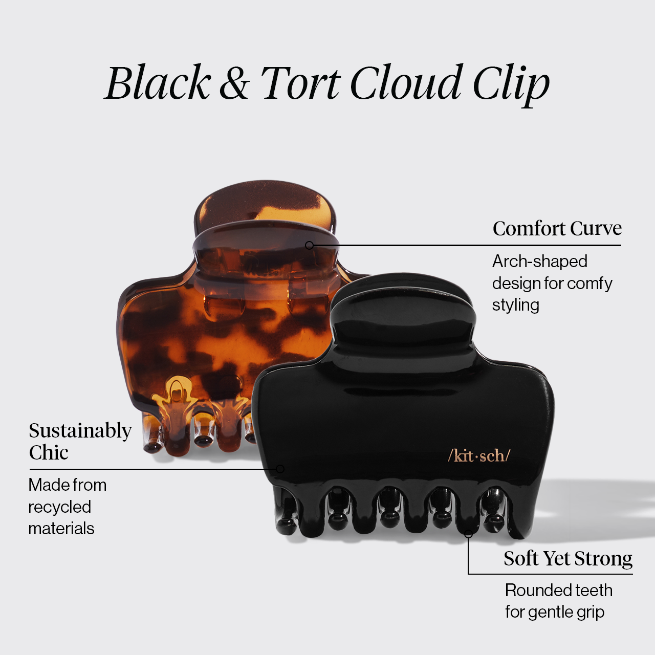 kitsch-black-tort-cloud-claw-clips-2er-set-haarklammer-medium image 4
