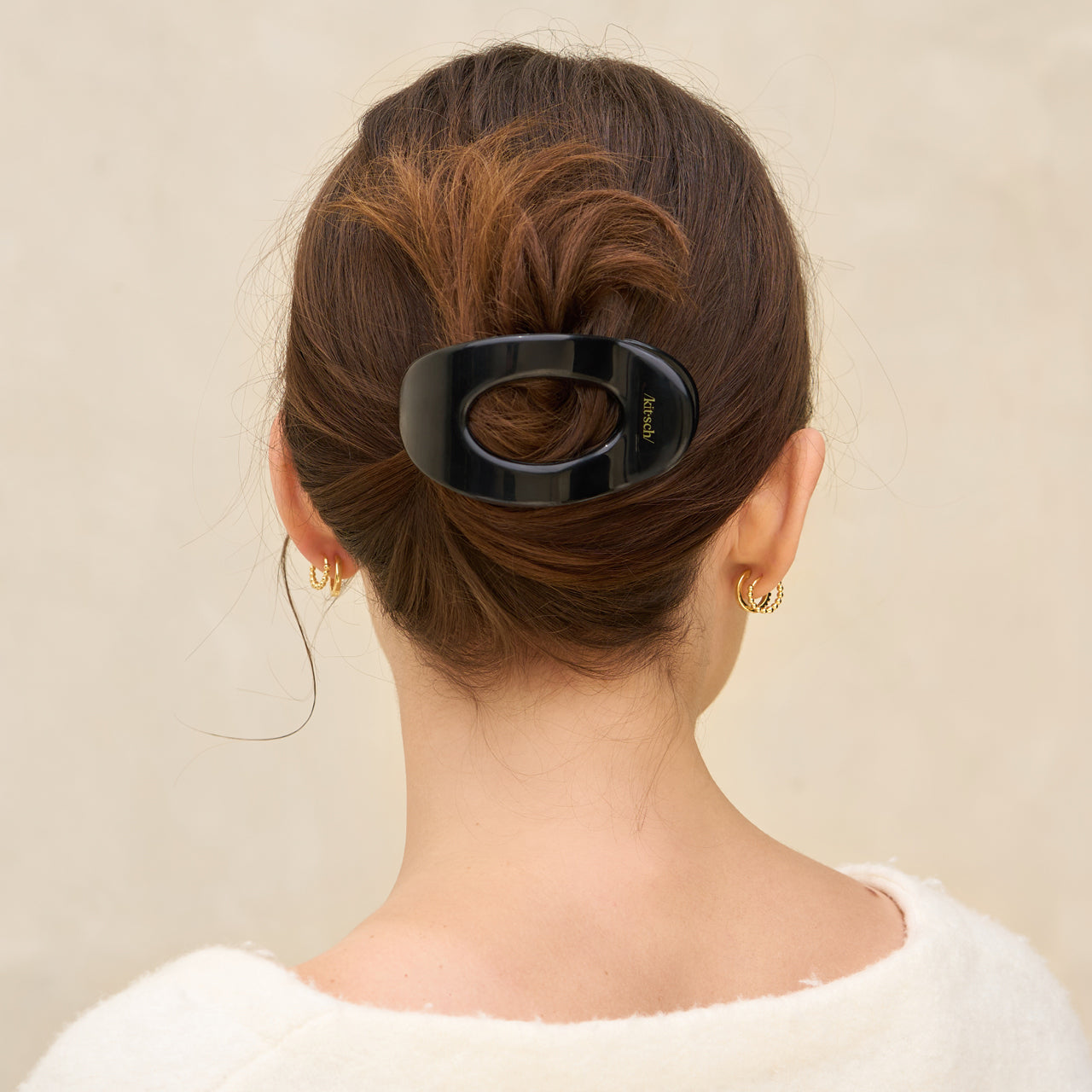kitsch-black-flat-cloud-clip-medium-flache-haarspange-schwarz image 3