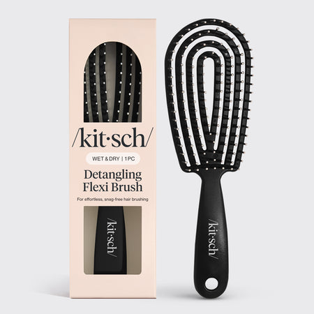 kitsch-black-detangling-flexi-brush-flexible-entwirrb-rste-f-r-nass-und-trocken image 1