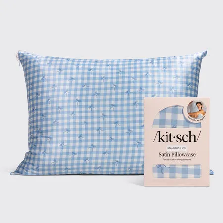 kitsch-satin-kopfkissenbezug-gingham-blue-queen-66x48-cm-1-st-ck-limited-edition image 1