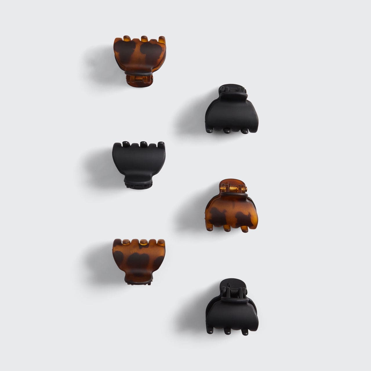 kitsch-black-tort-claw-clips-x-small-6er-set image 4