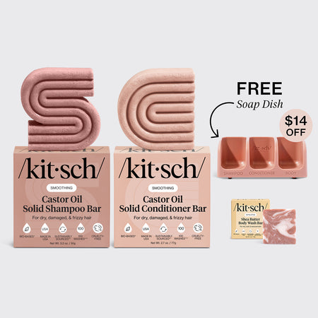 kitsch-n-hrendes-rizinus-l-shampoo-und-sp-lungs-bar-body-wash-set-mit-terrakotta image 1