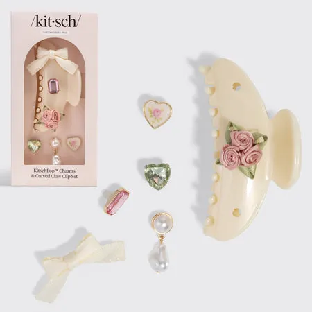 kitsch-kitschpop-curved-claw-clip-charms-in-pearlized-cream-gebogene-haarklammer image 1