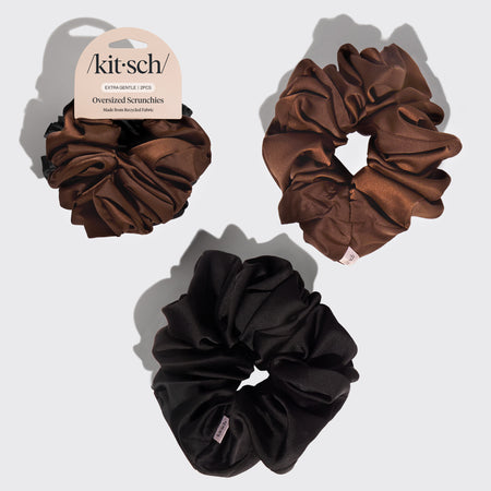 kitsch-black-chocolate-oversized-scrunchies-xxl-haargummis-2er-set image 1