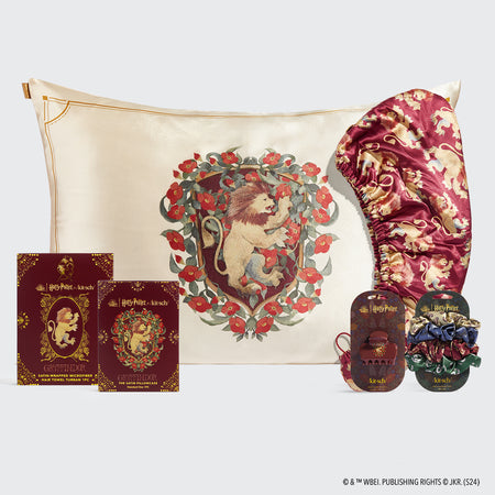 kitsch-x-harry-potter-gryffindor-bundle-satin-kissenbezug-haarspangen-set image 1