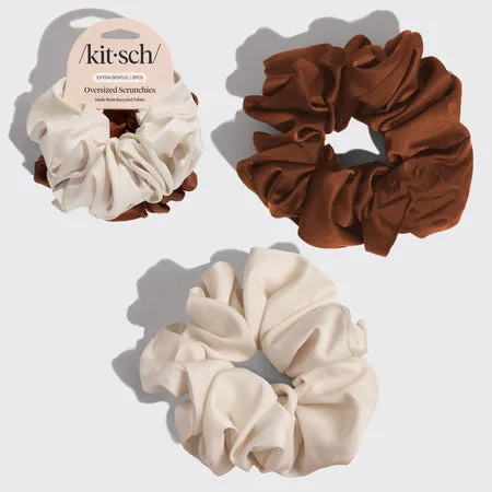 kitsch-cream-camel-oversized-scrunchies-xxl-haargummis-2er-set image 1