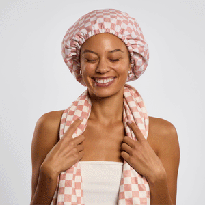 kitsch-flexi-shower-cap-xl-hair-towel-2er-set-terracotta image 7