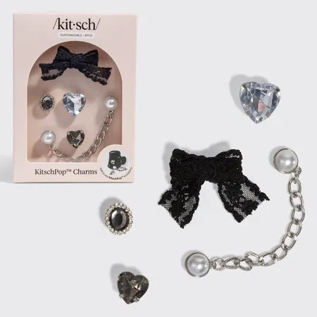 kitsch-kitschpop-charms-vintage-black-6-wechsel-charms-schwarz-silber image 1