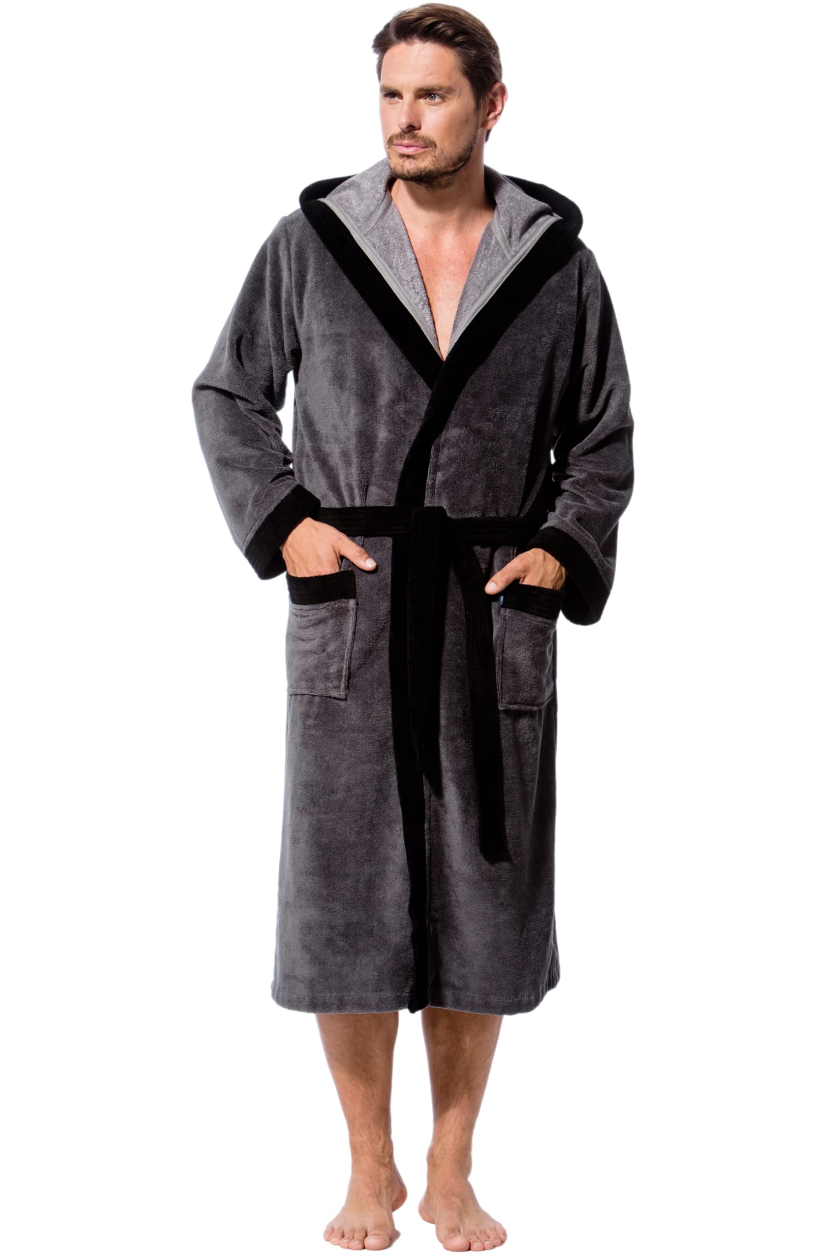 morgenstern-bademantel-herren-mit-kapuze-luxus-frottee-velours-lang image 7