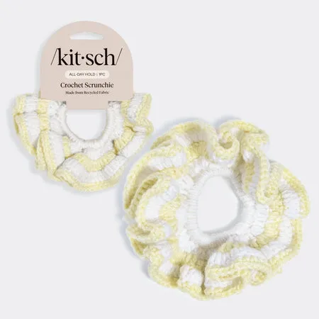 kitsch-butter-yellow-crochet-scrunchie-h-kel-haargummi-in-buttergelb image 1