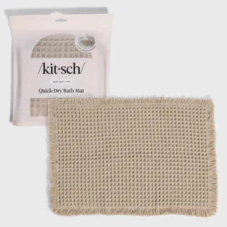 kitsch-quick-dry-badmatte-camel-saugstark-waffelstruktur image 1