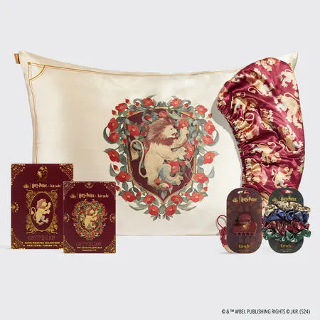 kitsch-x-harry-potter-gryffindor-bundle-satin-kissenbezug-haarspangen-set image 1