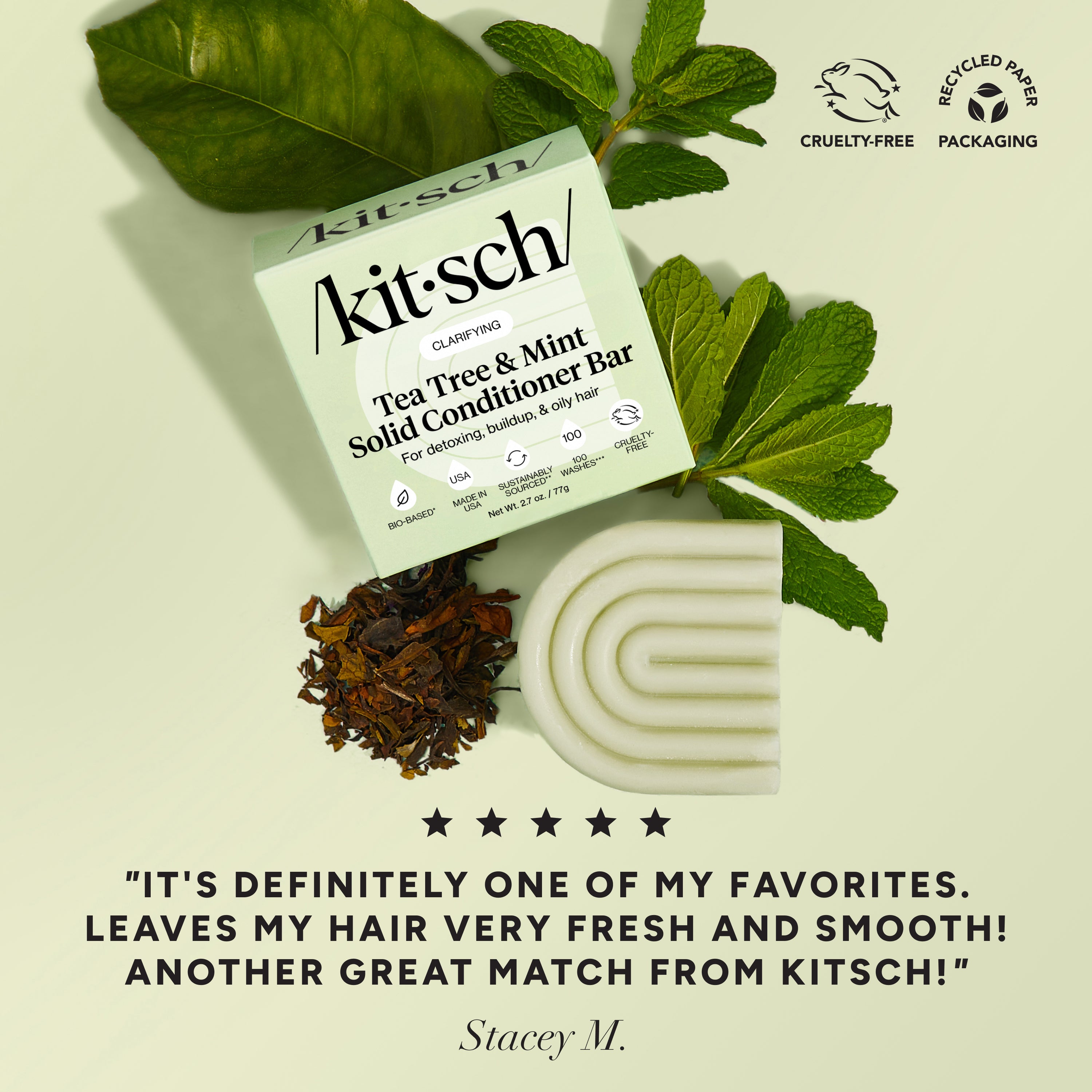 kitsch-tea-tree-mint-clarifying-shampoo-conditioner-bar-combo image 5