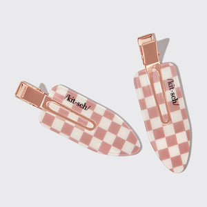 kitsch-xl-terracotta-checker-creaseless-clips-2er-set image 2