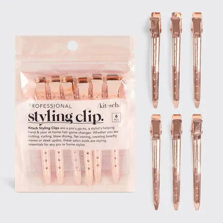 kitsch-rose-gold-styling-hair-clips-6pc-set-haarclips image 1