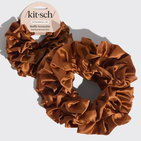 kitsch-camel-ruffle-scrunchie-r-schen-haargummi-aus-recyceltem-stoff image 1