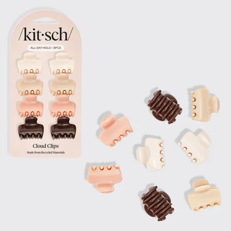 kitsch-rosewood-cloud-claw-clips-8pc-set-mini-mini-haarklammern image 1