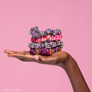 kitsch-x-lisa-frank-ruched-satin-scrunchies-rainbow-leopard-4er-set image 8