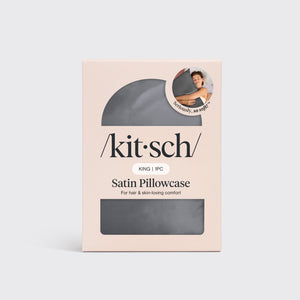 kitsch-satin-kopfkissenbezug-king-charcoal-91x48-cm-einzelbezug image 8