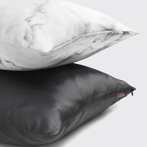 kitsch-satin-kopfkissenbezug-charcoal-4er-pack-queen-standard-66x48-cm image 3