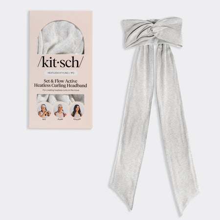 kitsch-set-flow-active-curling-headband-heather-gray image 1