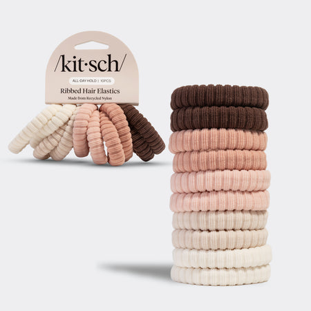 kitsch-blush-ribbed-haargummis-gerippt-no-slip-in-rosa image 1