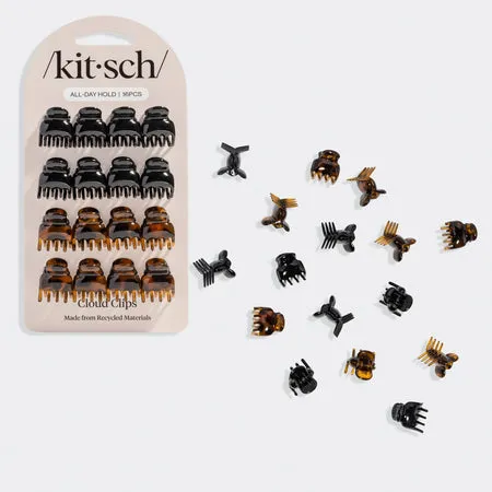 kitsch-black-tort-micro-cloud-clip-set-16-teilig-micro-haarklammern image 1