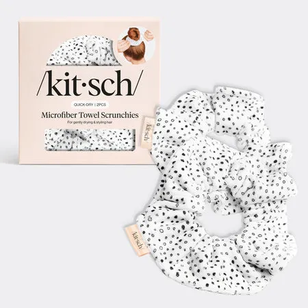 kitsch-micro-dot-mikrofaser-quick-dry-handtuch-scrunchies-2er-set image 1