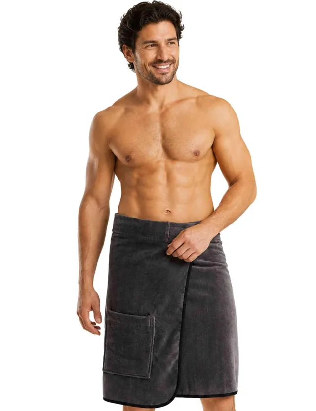 morgenstern-saunakilt-herren-jan-grau-60-x-146-cm-baumwolle-mit-klettverschluss image 1