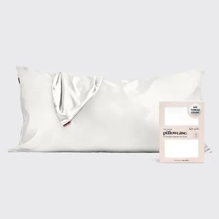 kitsch-satin-kopfkissenbezug-ivory-2er-pack-king-91x48-cm-mit-rei-verschluss image 1