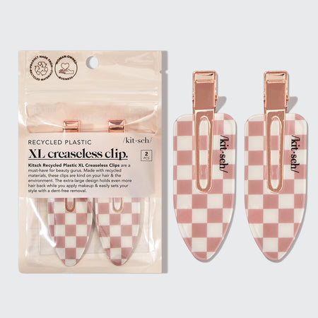 kitsch-xl-terracotta-checker-creaseless-clips-2er-set image 1