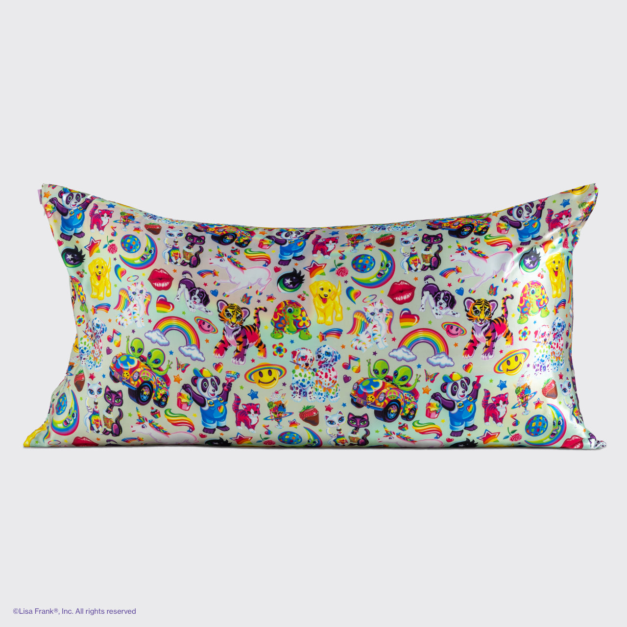 kitsch-x-lisa-frank-satin-kissenbezug-fantastic-world-king-einzelbezug image 5