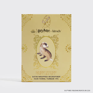 kitsch-x-harry-potter-satin-wrapped-haartuch-hufflepuff-haarturban image 4